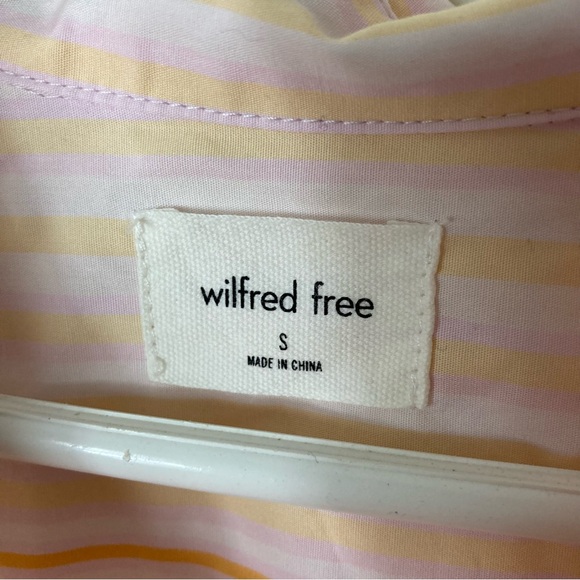 Aritzia Wilfred free barlowe relaxed button down shirt apricot S oversized NWT - Picture 7 of 9